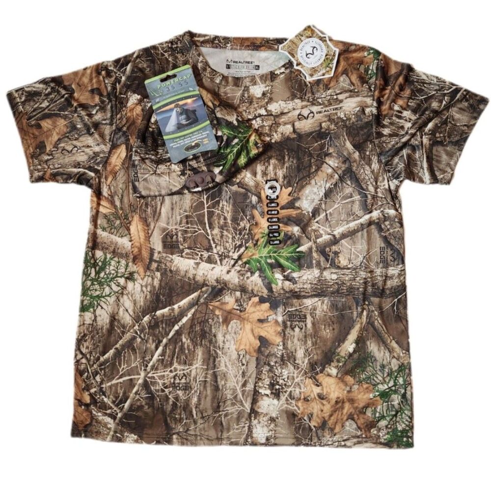 Realtree XL Camo Tee + POWERCAP LED Beanie Bundle – New
